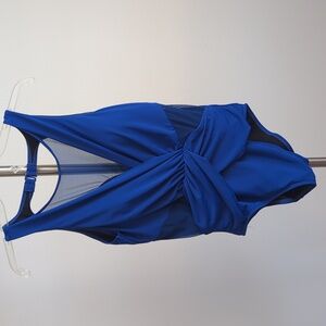 Aqua Green Bathing Suit One Piece Large Blue
